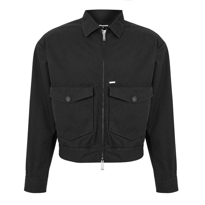 Dsquared2 Men's Black Easy Cotton Kaban Cotton Long Sleeve Overshirt in Size M, Sports Direct