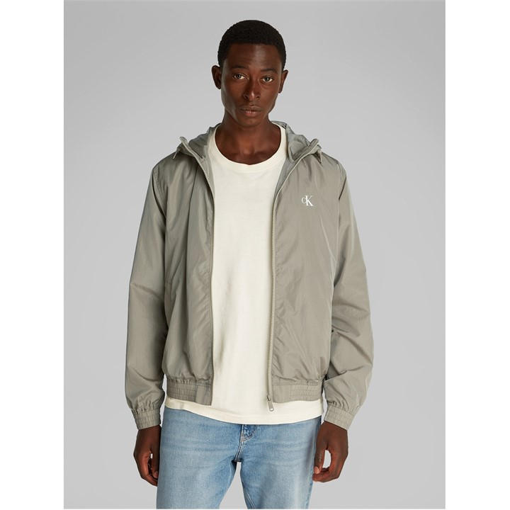 Calvin Klein Jeans Men's Beige Lightweight Windbreaker in Size XL, Sports Direct
