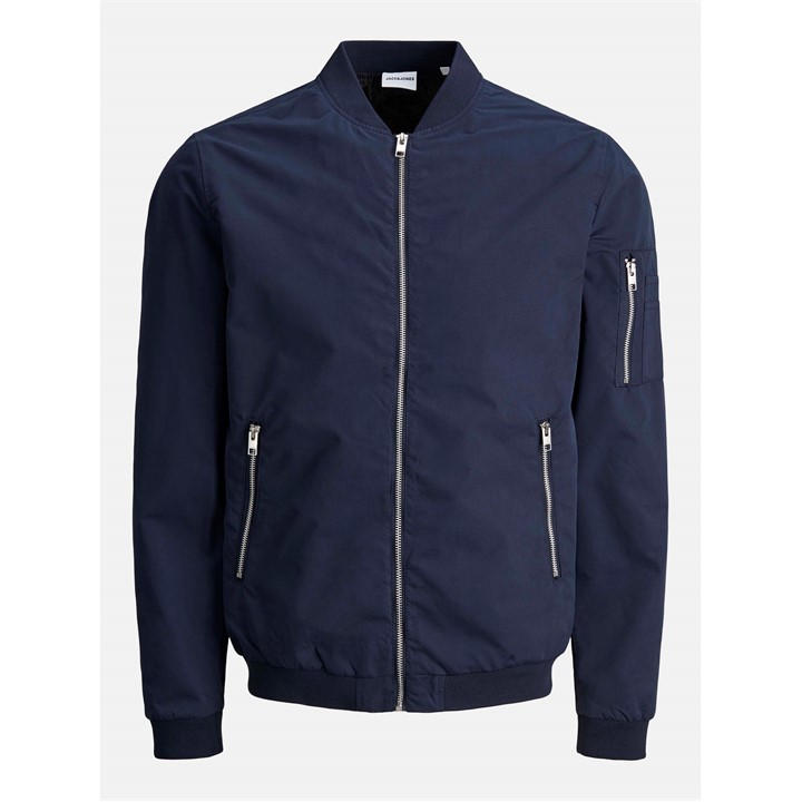 Jack And Jones Men's Blue Rush Plus Size Long Sleeve Bomber Jacket in Size 2XL, Sports Direct