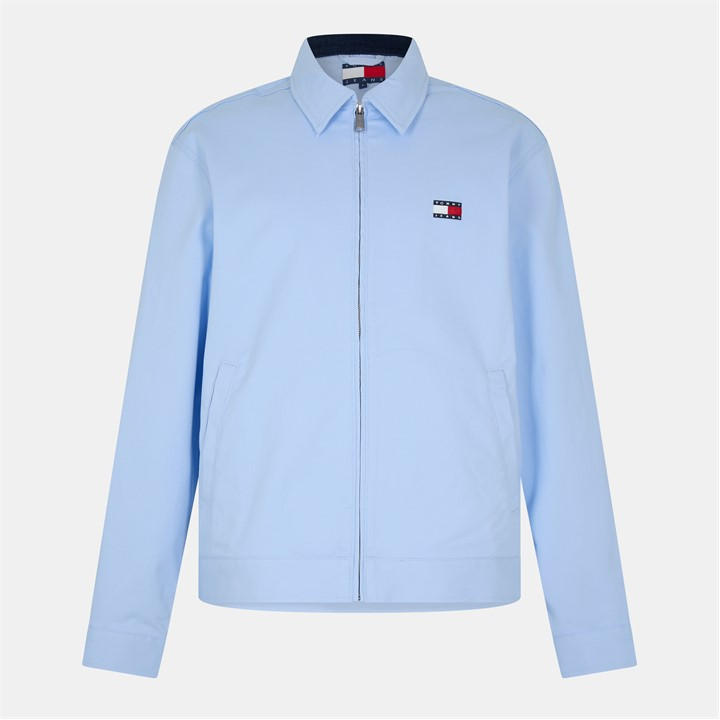 Tommy Jeans Men's Blue Cotton Overshirt in Size XL, Sports Direct