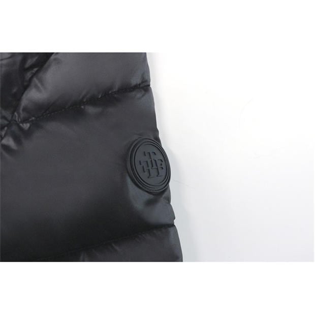 Черно - Firetrap - Kids Fur Trimmed Hood Long Sleeve Short Puffer Jacket