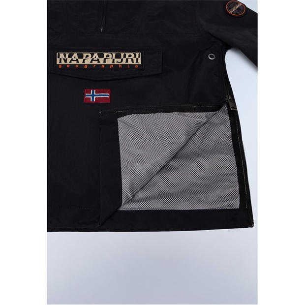 Black 041 - Napapijri - Kids' Rainforest Stormy Weather Weather-Resistant Rain Anorak