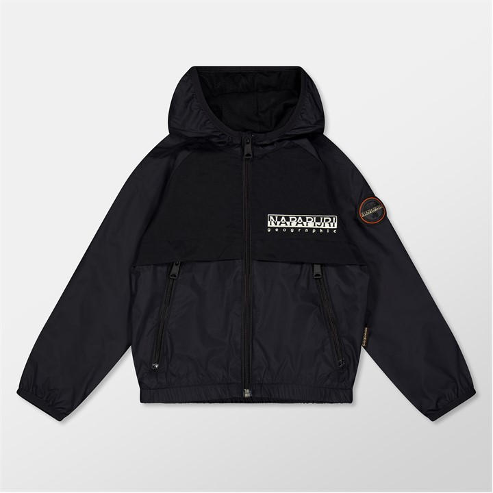 Napapijri Boys Black Kids' Waterproof Rain Anorak in Size 9 - 10 Years, Sports Direct