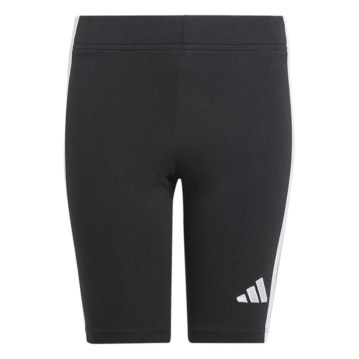 Adidas Girls Black Essentials 3-Stripes Shorts Kids in Size 11 - 12 Years, Sports Direct