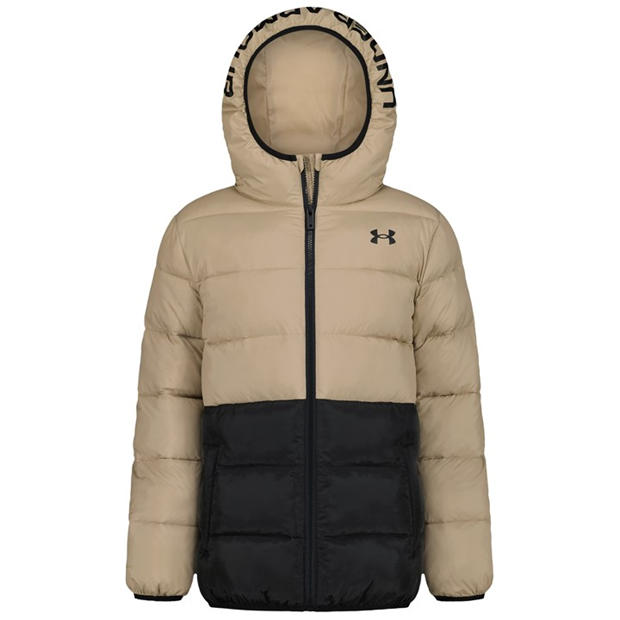 City Khaki - Under Armour - Kids'  Pronto Hooded Long Sleeve Puffer Jacket