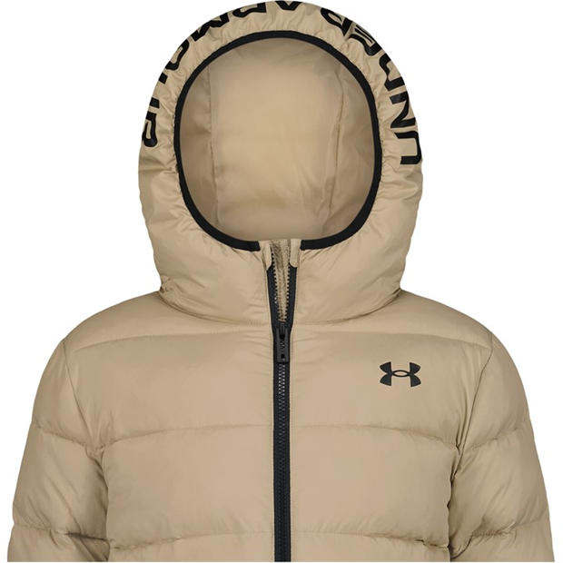 City Khaki - Under Armour - Kids'  Pronto Hooded Long Sleeve Puffer Jacket