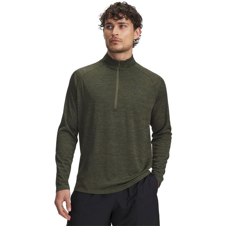 Under Armour Men' Green Tech™ ½ Zip Long Sleeve in Size S, Sports Direct