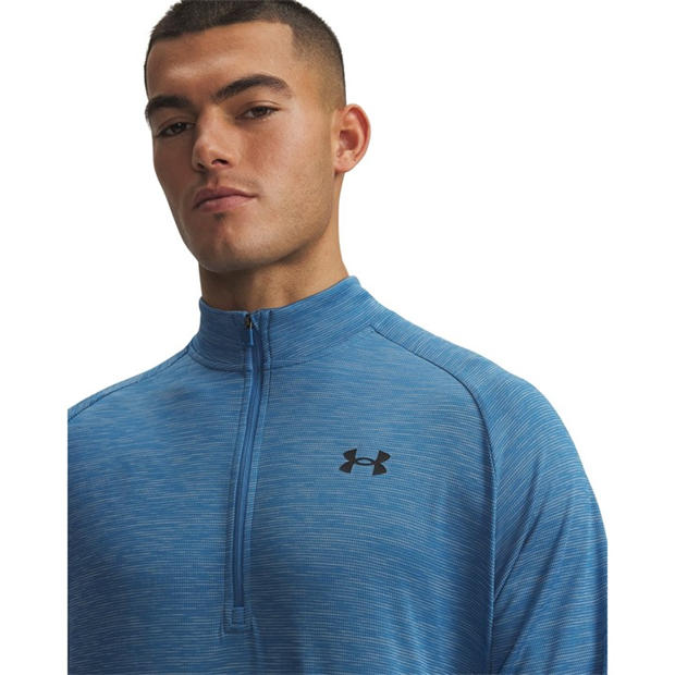 Aegean Blue - Under Armour - Tech™ ½ Zip Long Sleeve Mens