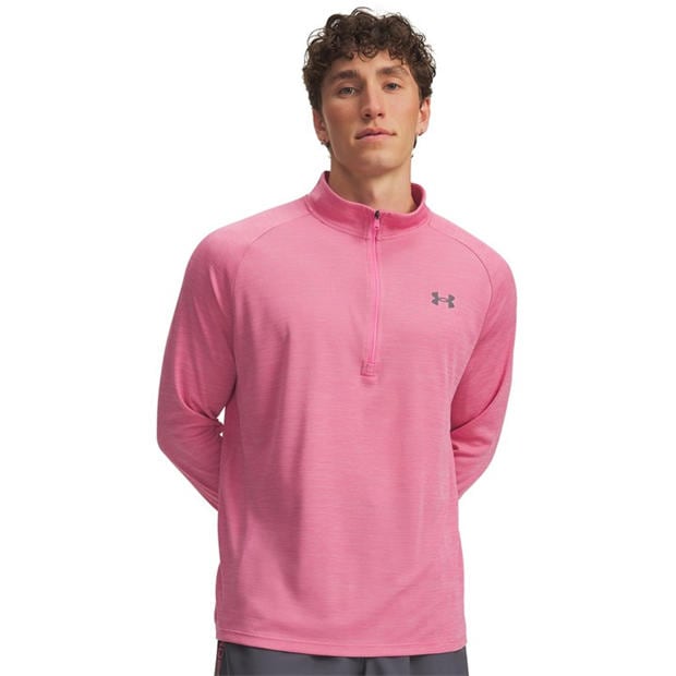 Pink Frenzy - Under Armour - Tech™ ½ Zip Long Sleeve Mens
