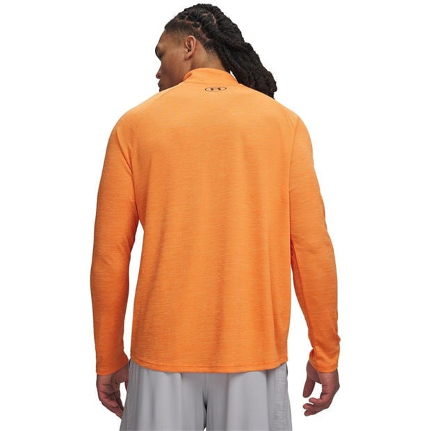 Orange - Under Armour - Tech™ ½ Zip Long Sleeve Mens