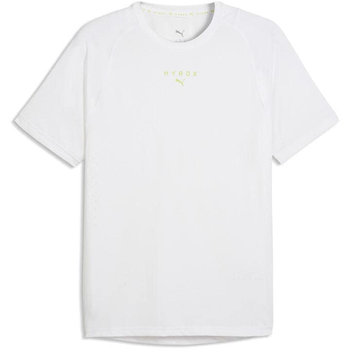 Puma Men's White Hyrox Short Sleeve Performance T-Shirt in Size XL, Sports Direct
