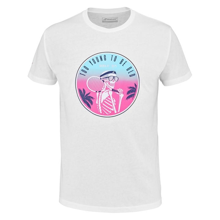 Babolat Graphic Message T-shirt Adults - White