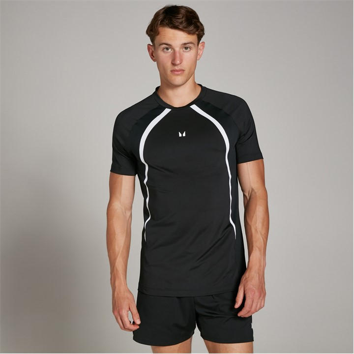Myprotein Men's Black Tempo Short-Sleeve Performance Gym Top