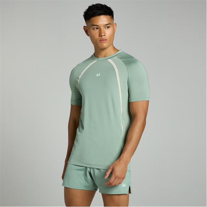 Myprotein Men's Green Tempo Short-Sleeve Performance Gym Top in Size L, Sports Direct