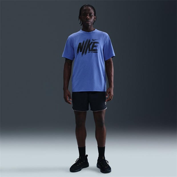Comet Blue/Blac - Nike - Men's Hyverse UV Short Sleeve Performance T-Shirt