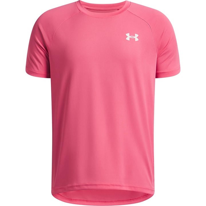 Under Armour Boys Pink Tech™ 2.0 Short Sleeve T-Shirt  in Size 7 - 8 Years, Sports Direct