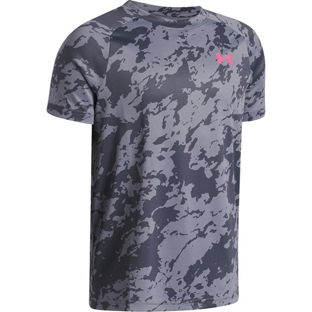 Grey Camo/Pink - Under Armour - Tech™ 2.0 Short Sleeve T-Shirt Juniors