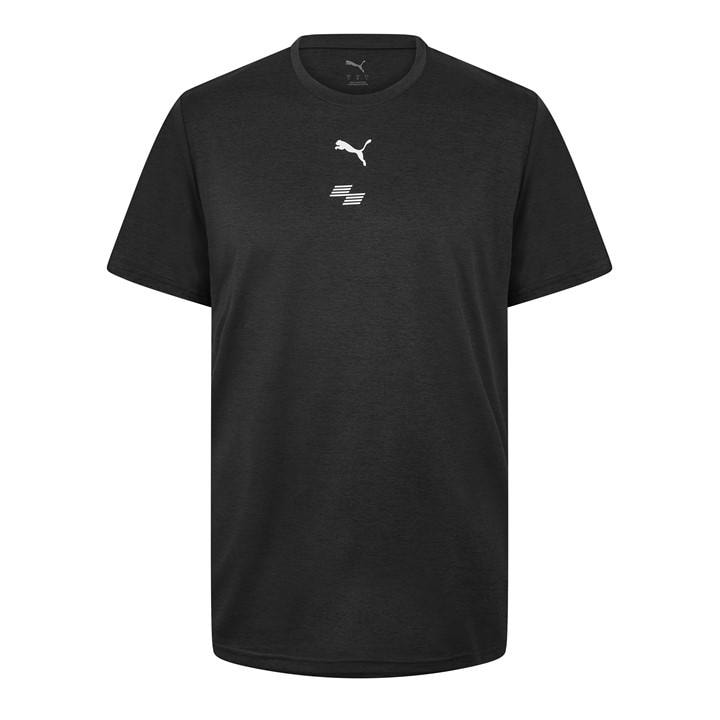 Puma Men's Black Hyrox City Short Sleeve Performance Gym Top in Size M, Sports Direct