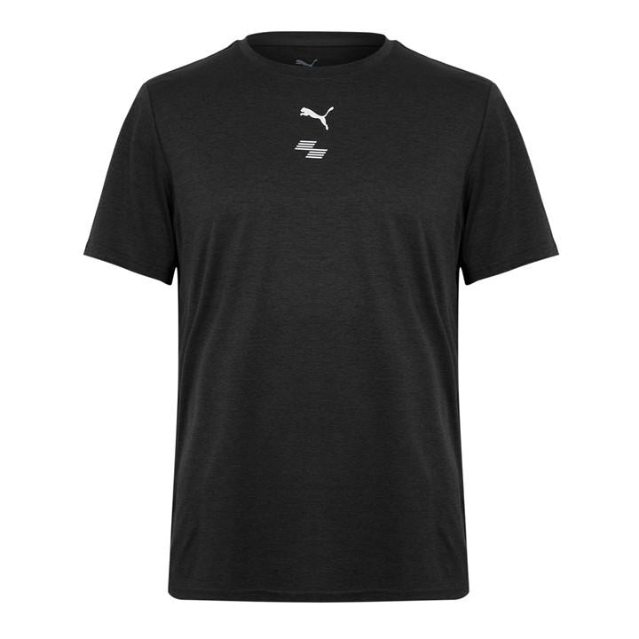 Puma Men's Black Hyrox City Short Sleeve Performance Gym Top in Size XL, Sports Direct