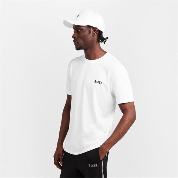 White - Boss - Mens BOSS GREEN Short Sleeve Performance Gym Top - Tech Cotton