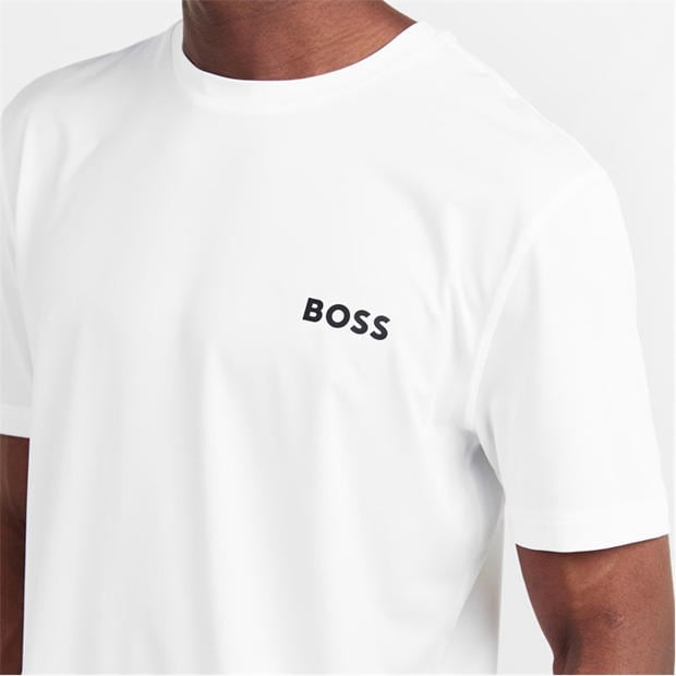 White - Boss - Mens BOSS GREEN Short Sleeve Performance Gym Top - Tech Cotton