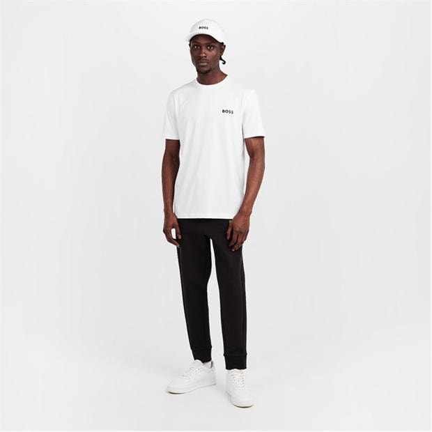 White - Boss - Mens BOSS GREEN Short Sleeve Performance Gym Top - Tech Cotton
