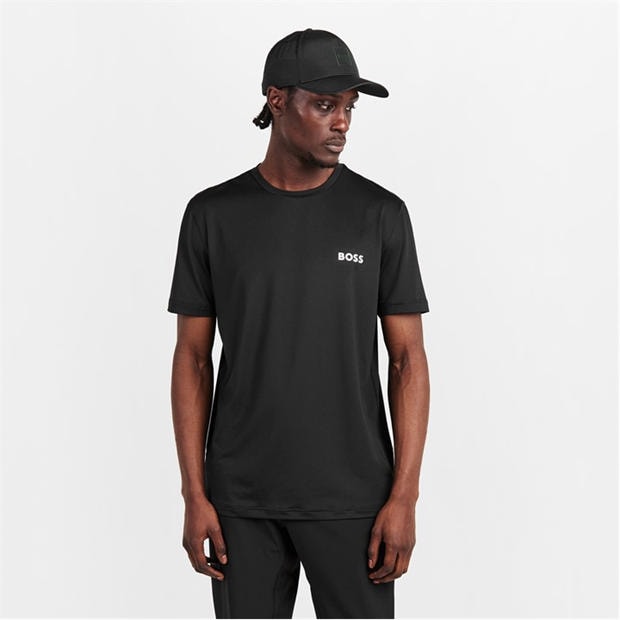 Black - Boss - Mens BOSS GREEN Short Sleeve Performance Gym Top - Tech Cotton