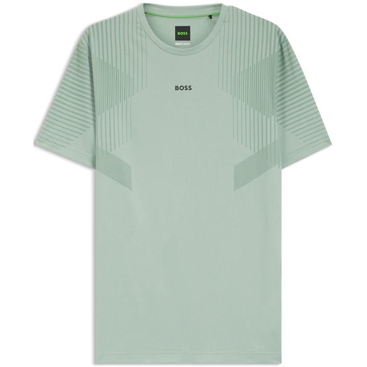 Boss Men's Green Ts Active Push 10269941 01 Gym Top in Size L, Sports Direct