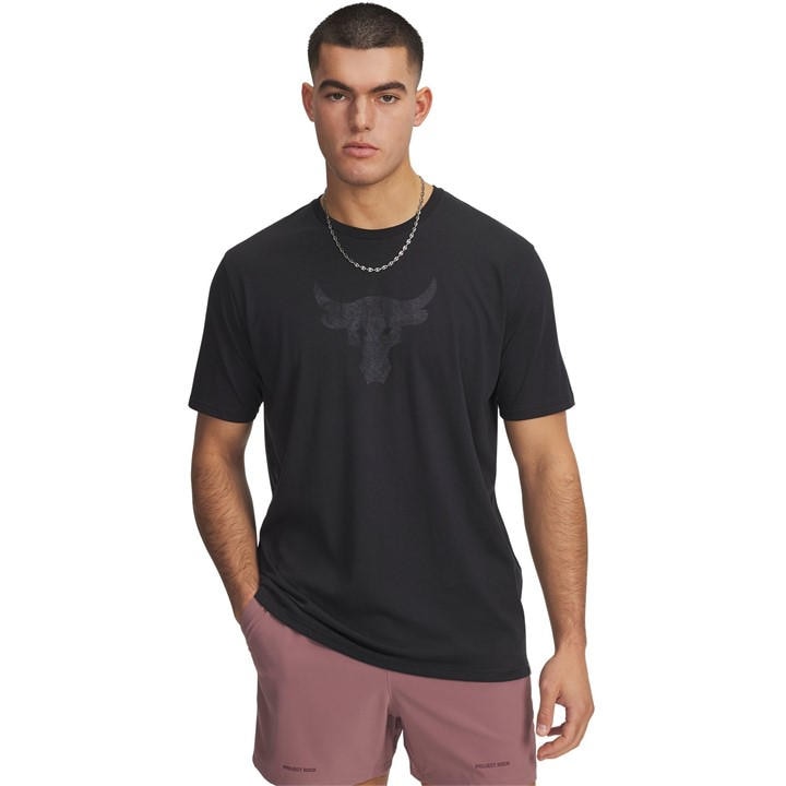 Under Armour Men's Black Project Rock Brahma Bull Short Sleeve T-Shirt in Size M, Sports Direct