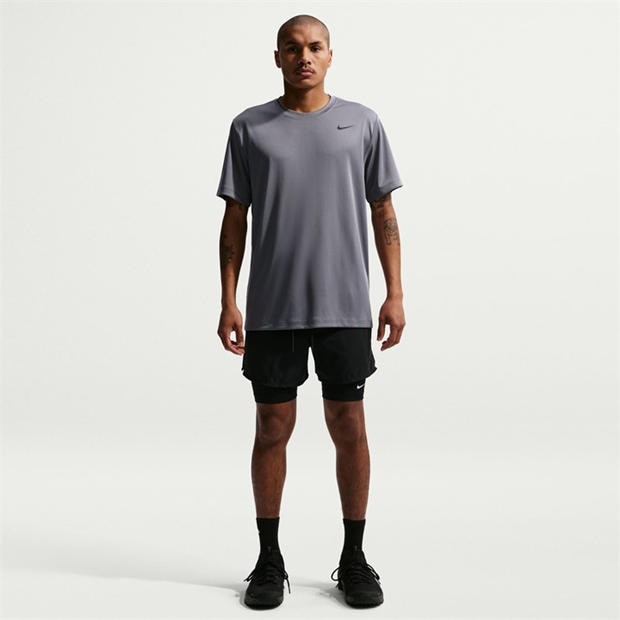 Grey - Nike - Men's Flex Short Sleeve Performance Gym Top