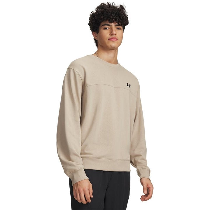 Under Armour Men's Beige Crew Sweatshirt in Size XL, Sports Direct