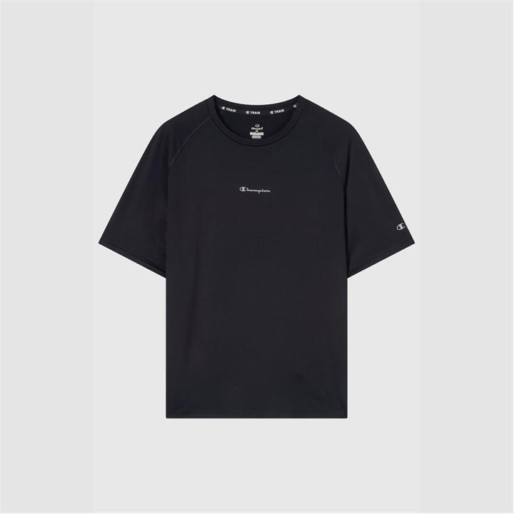 Champion Men's Black Short Sleeve Performance Gym Top in Size M, Sports Direct