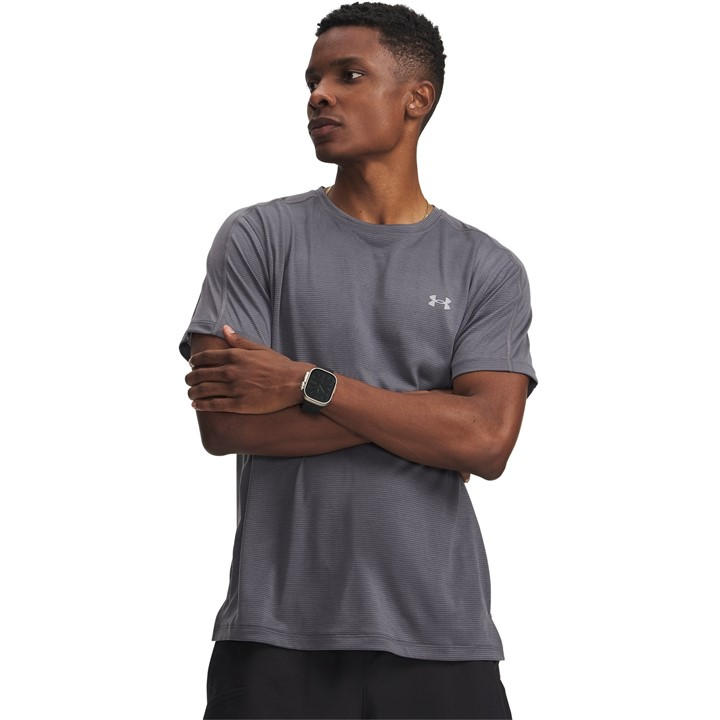 Under Armour Men's Grey Ua Velociti Reflect Short Sleeve in Size 2XL, Sports Direct