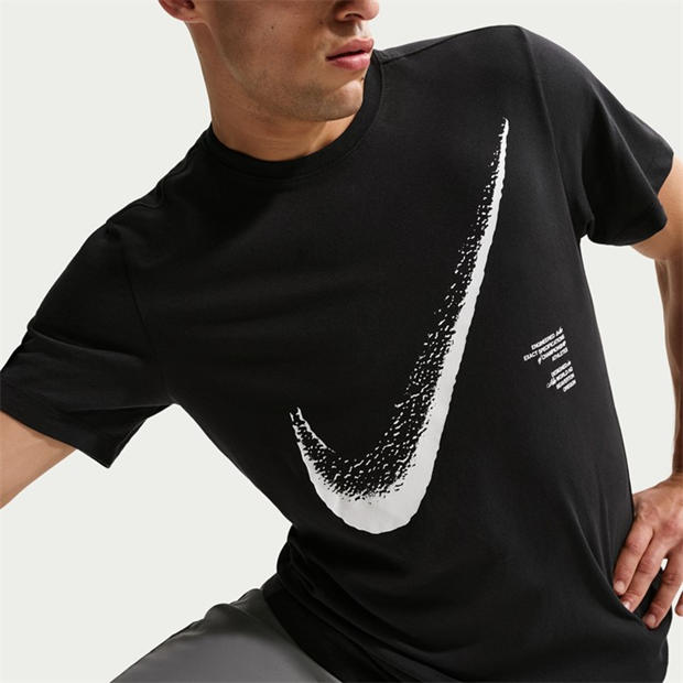 Black/(White) - Nike - Men's Habor Dri-FIT Cotton Short-Sleeve Crew-Neck T-Shirt