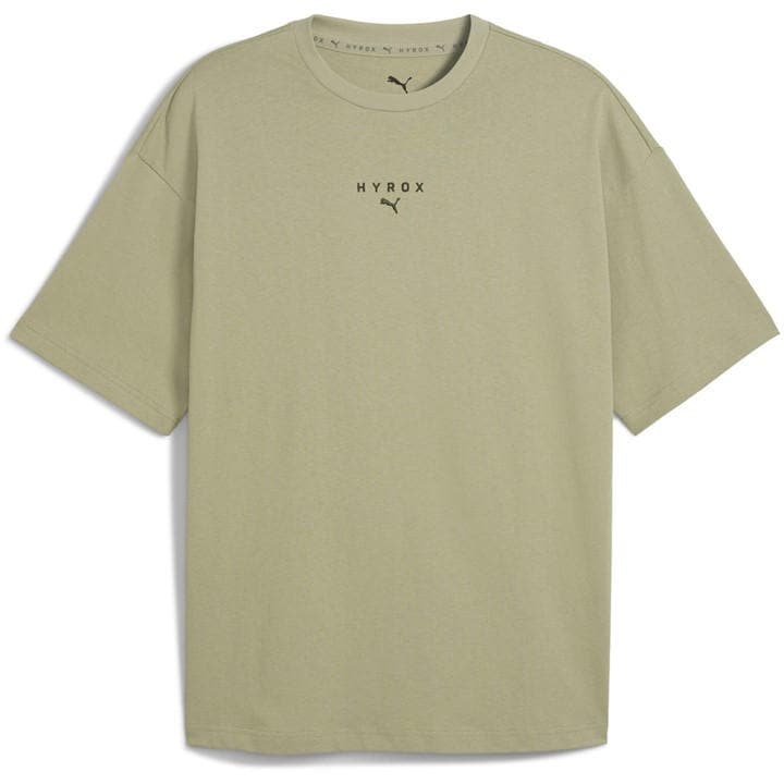 Puma Men's Green Hyrox Graphic Short-Sleeve Performance Gym Top in Size XS, Sports Direct