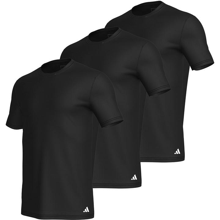 Adidas Men's Black Short Sleeve Performance 3 Pack Gym Top in Size 2XL, Sports Direct