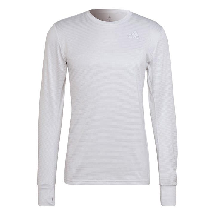 Adidas Men' White Long Sleeve Performance Gym Top in Size S, Sports Direct