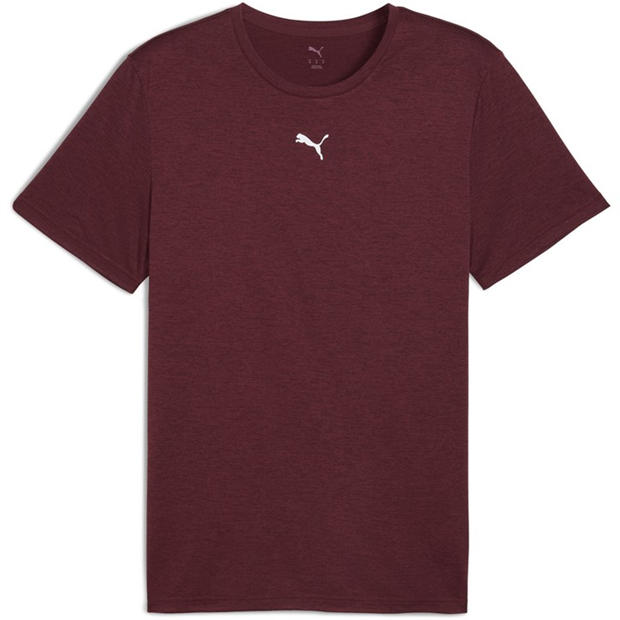 Burgundy - Puma - Men's TAD Short Sleeve Performance Gym Top