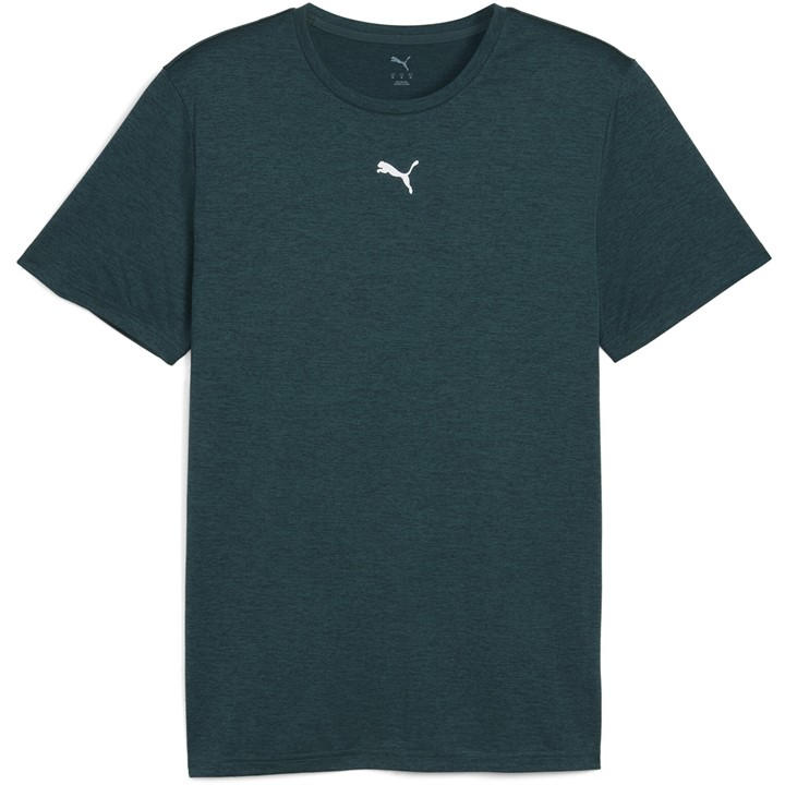 Puma Men's Green Tad Short Sleeve Performance Gym Top in Size XL, Sports Direct
