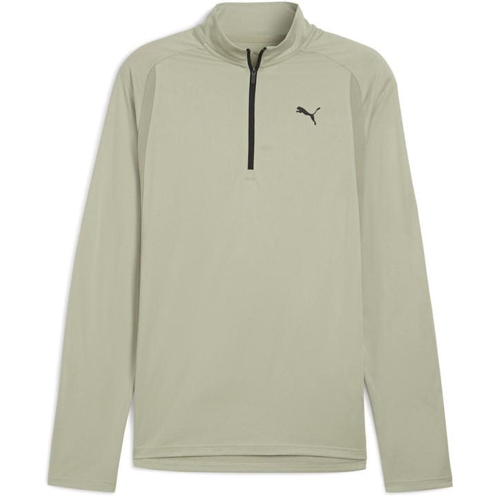 Puma Men' Green Tad Qz Long Sleeve Performance Gym Top in Size S, Sports Direct