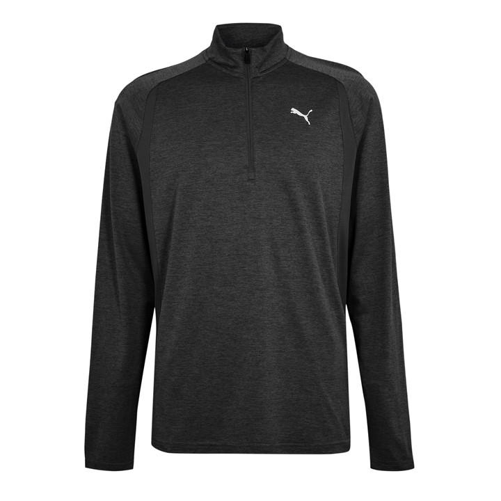 Puma Men's Grey Tad Qz Long Sleeve Performance Gym Top in Size XL, Sports Direct