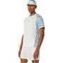 Cream/Saba Blue - Asics - Men's Short Sleeve Performance T-Shirt