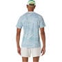 Cream/Saba Blue - Asics - Men's Short Sleeve Performance T-Shirt