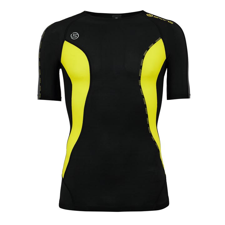 Skins Men's Black Dnamic S/S in Size XS, Sports Direct