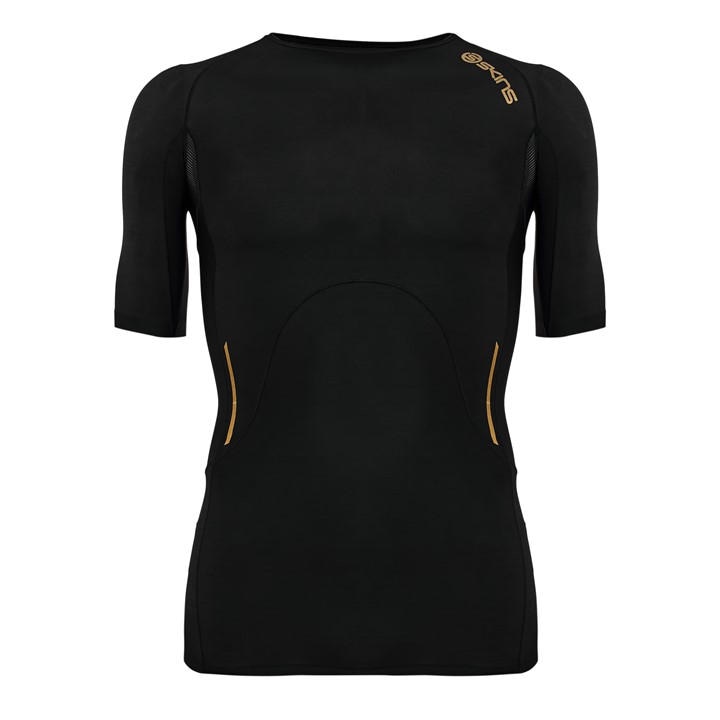 Skins Men' Black A400 Sht Sleeve in Size S, Sports Direct