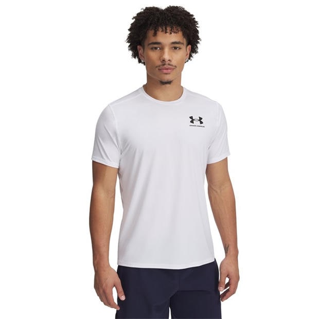 White/Black - Under Armour - HeatGear® Fitted Short Sleeve Mens