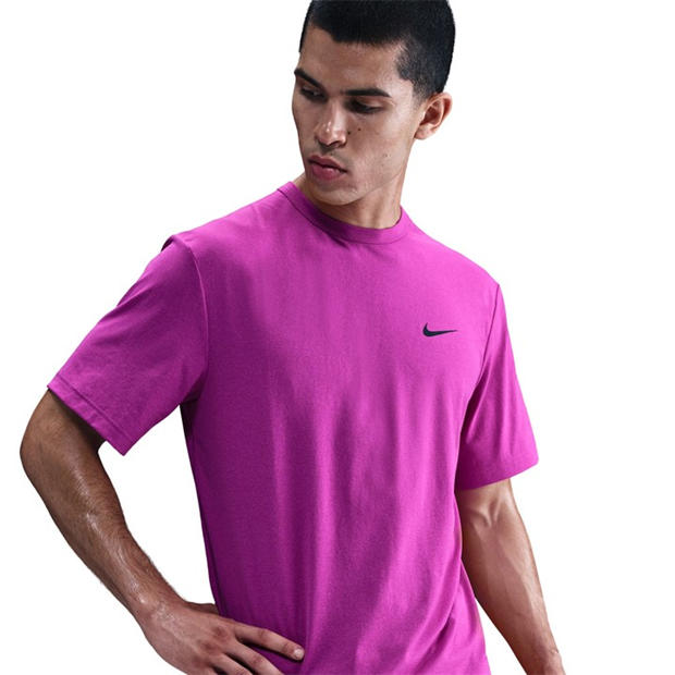 Vivid Purple - Nike - Dri-FIT UV Hyverse Men's Short-Sleeve Fitness Top