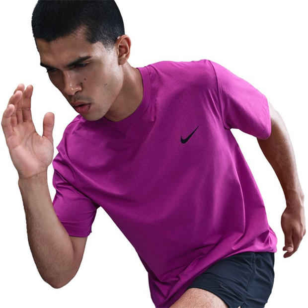 Vivid Purple - Nike - Dri-FIT UV Hyverse Men's Short-Sleeve Fitness Top