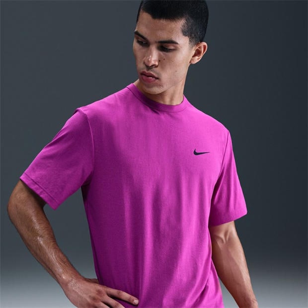Vivid Purple - Nike - Dri-FIT UV Hyverse Men's Short-Sleeve Fitness Top
