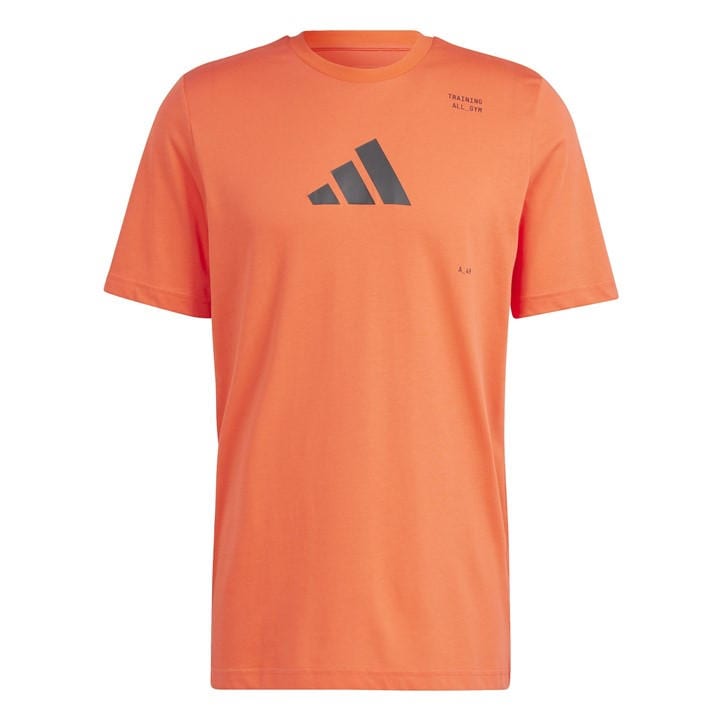 Adidas Men' Red All-Gym Category Graphic T-Shirt in Size S, Sports Direct